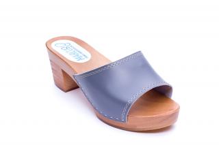 Klapki na koreczku 7.5 cm kolor szary