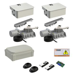 Napęd ROGER  KIT SET BR21/354/L Zestaw do dwuskrzydłowej bramy o maksymalnej szerokości wjazdu 9 m (4,5 m + 4,5 m) SET BR21/354/L