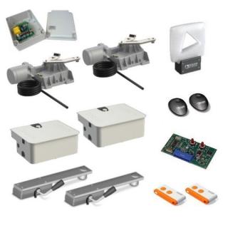 Napęd ROGER SET R21/353/F FULL - zestaw automatyki do montażu podziemnego do bramy dwuskrzydłowej o skrzydle do 3,5 m i 800 kg SET R21/353/F