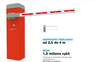 Szlaban CAME ZESTAW LT4 Z RAMIENIEM PŁASKIM 4 M MCBF = 1,5 MLN CYKLI