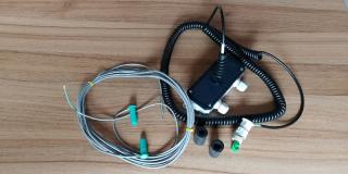 Zestaw Optyczne zabezpieczenie krawędziowe GFA ELEKTROMATEN - KOMPLET Optosensory czujniki optyczne OSE  SKS +Przewód spiralny GfA, 4 żyłowy
