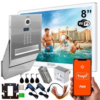 5TECH ZESTAW WIDEODOMOFONOWY VERUS PLUS (W) 8" ZE SKRZYNKĄ NA LISTY 84218 SKOŚNA VERUS PLUS W 84218