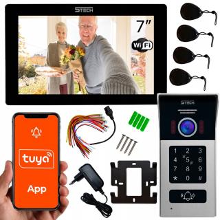 DWUŻYŁOWY ZESTAW WIDEODOMOFONOWY Z  MONITOREM 7" VIRGO One(B) I STACJĄ BRAMOWĄ Z SZYFRATOREM TWIN 82225 FHD Virgo One (B) 7 " + 82225 FHD