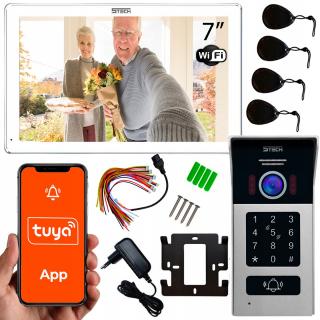 DWUŻYŁOWY ZESTAW WIDEODOMOFONOWY Z  MONITOREM 7" VIRGO One(W) I STACJĄ BRAMOWĄ Z SZYFRATOREM TWIN 82225 FHD Virgo One (W) 7 " + 82225 FHD