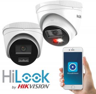 Kamera kopułkowa IP 2Mpx, IPCAM-T2-30DL 2.8mm, Mikrofon, Smart Hybrid Light - Hilook by Hikvision IPCAM-T2-30DL