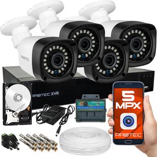 Kompletny zestaw do monitoringu 4 kamery 5Mpx, IR 20m, dysk PR-XVR-04T5P