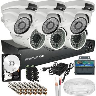Kompletny zestaw do monitoringu 6 kamer FullHD, IR 30m 7307