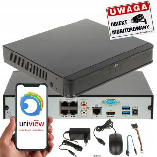 MOCNY REJESTRATOR IP NVR301-04X-P4 NA 4 KAMERY WBUDOWANY SWITCH POE PODGLĄD NVR301-04X-P4