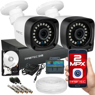 Monitoring zestaw 2 kamery FullHD, IR 20m PR-XVR-02T2P