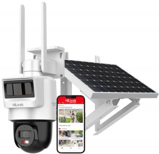 PTZ-N2C400I-K/4G/C05S10 - Kamera obrotowa 4Mpx LTE/4G z zasilaniem Solarnym, 2.8mm, Hybrid Light, Radar PIR+MW, Audio - Hilook by Hikvision PTZ-N2C400I-K/4G/C05S10