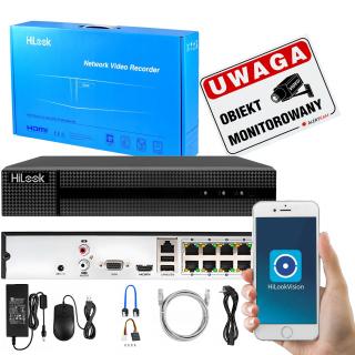 Rejestrator IP 8-kanałowy, NVR-8CH-5MP/8P 8x PoE, do 8Mpx, MD 2.0 - Hilook by Hikvision NVR-8CH-5MP/8P
