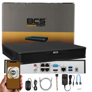 Rejestrator IP BCS-P-NVR0401-4K-4P(3) 4 kanałowy BCS BCS-P-NVR0401-4K-4P(3)