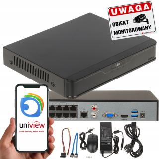 REJESTRATOR IP NVR501-08B-P8 NA 8 KAMER ZASILANIE Z REJESTRATORA POE NVR501-08B-P8