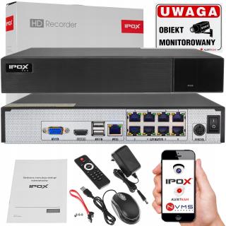 REJESTRATOR IPOX NA 8 KAMER PX-NVR0851H-E-P8 POE PX-NVR0851H-E-P8