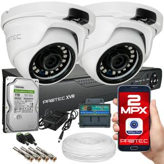 Zestaw do monitoringu 2 kamery FullHD, IR 25m, dysk 1TB PR-XVR-02K2L