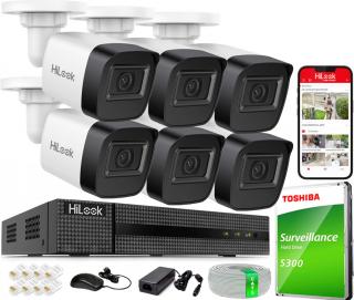 Zestaw do Monitoringu IP 4Mpx, 6 Kamer IPC-B141H-C, PoE, IR20m, IP67 - HiLook by Hikvision