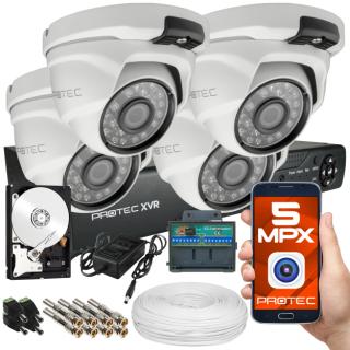 Zestaw monitoringu 4 kamery 5Mpx, IR 25m, dysk 1TB PR-XVR-04K5L