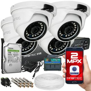 Zestaw monitoringu 4 kamery FullHD 2Mpx, IR 25m, dysk 1TB PR-XVR-04K2L