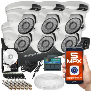 Zestaw monitoringu 6 kamer 5Mpx, IR 25m, dysk 1TB 5904473550947