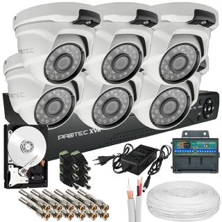 Zestaw monitoringu 6 kamer 5Mpx, IR 25m, dysk 1TB PR-XVR-06K5L