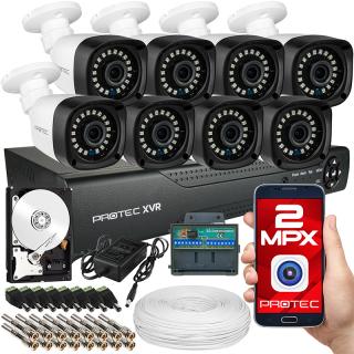 Zestaw monitoringu 8 kamer Full HD 2Mpx, IR 20m PR-XVR-08T2P
