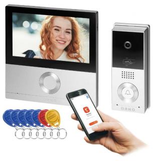 Zestaw wideodomofonowy, 4-żyłowy ORNO TALOS  7", Wi-Fi, ekran dotykowy, Full HD, RFID ORNO TALOS
