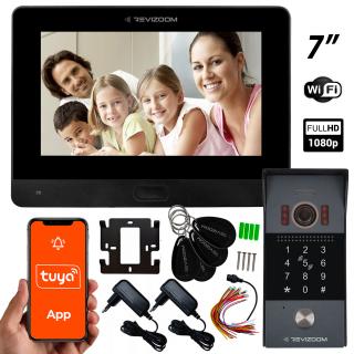 Zestaw wideodomofonowy Revizoom z monitorem 7" RM-T471HD BLACK i natynkową stacją bramową RC-412HD-CK