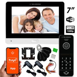 ZESTAW WIDEODOMOFONOWY REVIZOOM Z  MONITOREM 7" RM-T471HD WHITE  I NATYNKOWĄ STACJĄ BRAMOWĄ RC-411HD-CK