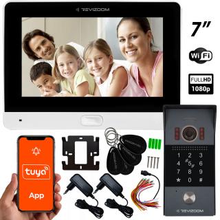 Zestaw wideodomofonowy Revizoom z monitorem 7" RM-T471HD WHITE i natynkową stacją bramową RC-412HD-CK