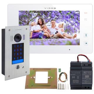 ZESTAW WIDEODOMOFONOWY VIDOS MONITOR 7'' M1021W + STACJA BRAMOWA S1401D  VIDOS DUO