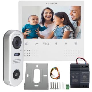 ZESTAW WIDEODOMOFONOWY VIDOS MONITOR 7'' M1023W + STACJA BRAMOWA S1001  VIDOS DUO