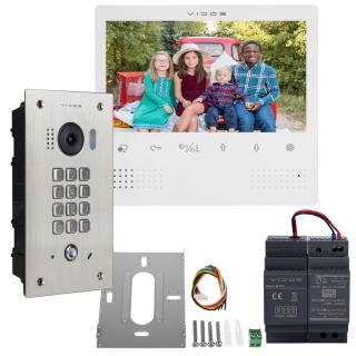 ZESTAW WIDEODOMOFONOWY VIDOS MONITOR 7'' M1023W + STACJA BRAMOWA S1411D  VIDOS DUO
