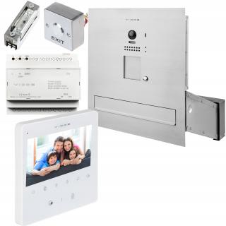 ZESTAW WIDEODOMOFONOWY VIDOS SKRZYNKA NA LISTY S1201A-SKM Z BIAŁYM MONITOREM WEWNĘTRZNYM M1022W VIDOS DUO S1201A-SKM + M1022W