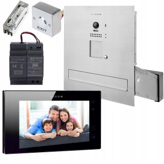 ZESTAW WIDEODOMOFONOWY VIDOS SKRZYNKA NA LISTY S1201A-SKM Z CZARNYM MONITOREM WEWNĘTRZNYM M1021B VIDOS DUO S1201A-SKM + M1021B