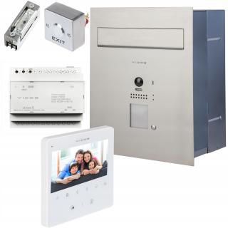 ZESTAW WIDEODOMOFONOWY VIDOS SKRZYNKA NA LISTY S1201A-SKP Z BIAŁYM MONITOREM WEWNĘTRZNYM M1022W VIDOS DUO S1201A-SKP + M1022W