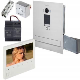 ZESTAW WIDEODOMOFONOWY VIDOS SKRZYNKA NA LISTY S1401D-SKM Z BIAŁYM MONITOREM WEWNĘTRZNYM M1023W VIDOS DUO S1401D-SKM + M1023W