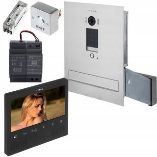 ZESTAW WIDEODOMOFONOWY VIDOS SKRZYNKA NA LISTY S1401D-SKM Z CZARNYM MONITOREM WEWNĘTRZNYM M1023B VIDOS DUO S1401D-SKM + M1023B