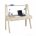 Biurko Shelf drewniane z półką Meble Doktór  - Kolor - Bejca Bielona