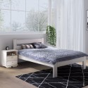 Łóżko Aron Dwuosobowe Drewniane Meble Doktór  - Kolor - Sosna naturalna surowa, Stelaż - Rolowany Sosnowy, Rozmiar pod materac - 160x200