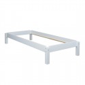 Łóżko Simple 90x200 drewniane Meble Doktór  - Kolor - Bejca Biała , Stelaż - Rolowany Sosnowy, Rozmiar pod materac - 90x200