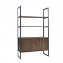 Regał Loft wood z drzwiczkami Meble Doktór  - Kolor - Bejca Brązowa