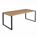 Stół Homla 180x98 drewno z metalem Meble Doktór  - Kolor - Bejca Dębowa