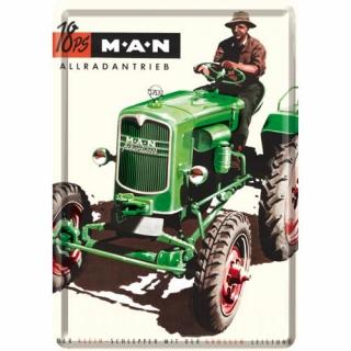 16223 Pocztówka 14x10 cm MAN Traktor Grü