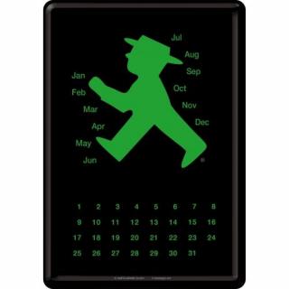 16591 Metalowy Kalendarz Ampelmann grün