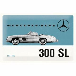 22286 Plakat 20x30 Mercedes 300 SL Blue