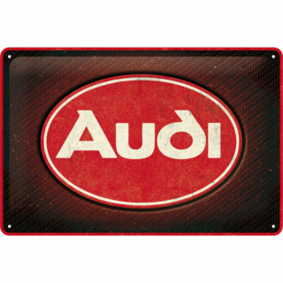 22326 Plakat 20x30 Audi Logo Red Shine