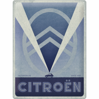 23308 Plakat 30x40 Citroen 2CV Logo Blue