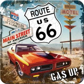 46109 Podstawka Route 66 Red Car Gas Up