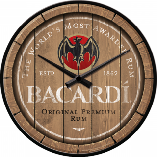 51201 Zegar ścienny Bacardi Wood Barrel
