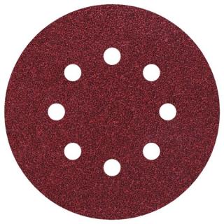 Papier szlifierski 125 mm Wolfcraft - gr. 400, perforowany, na rzep [5 szt.]